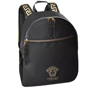 (NEW) VERSACE PARFUMS Backpack with Logo Black Gold Limited Edition